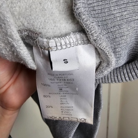 Givenchy Grey Knit Rottweiler Print Cuban Crew Neck S Men's Unisex Sweatshirt - Picture 7 of 8